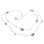 Серебряное колье hot diamonds DN045